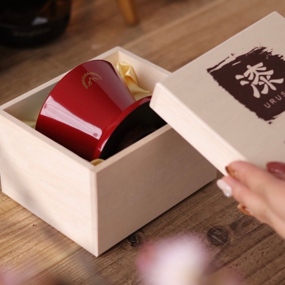 安清式木製ドリッパー「漆」1~2人用 レッド×ブラウン - 画像 (5)