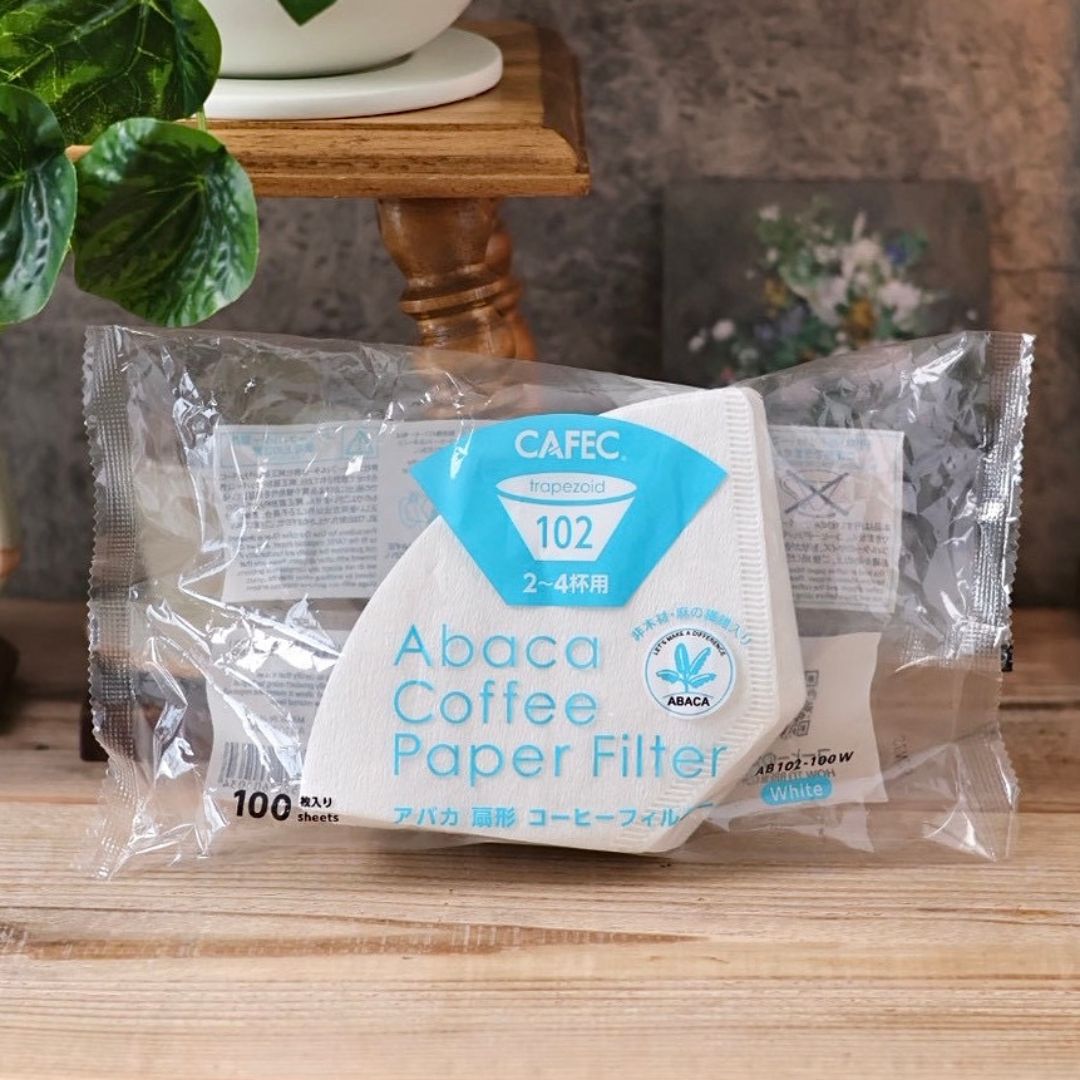 CAFEC アバカ扇形コーヒーフィルター102(100枚)
