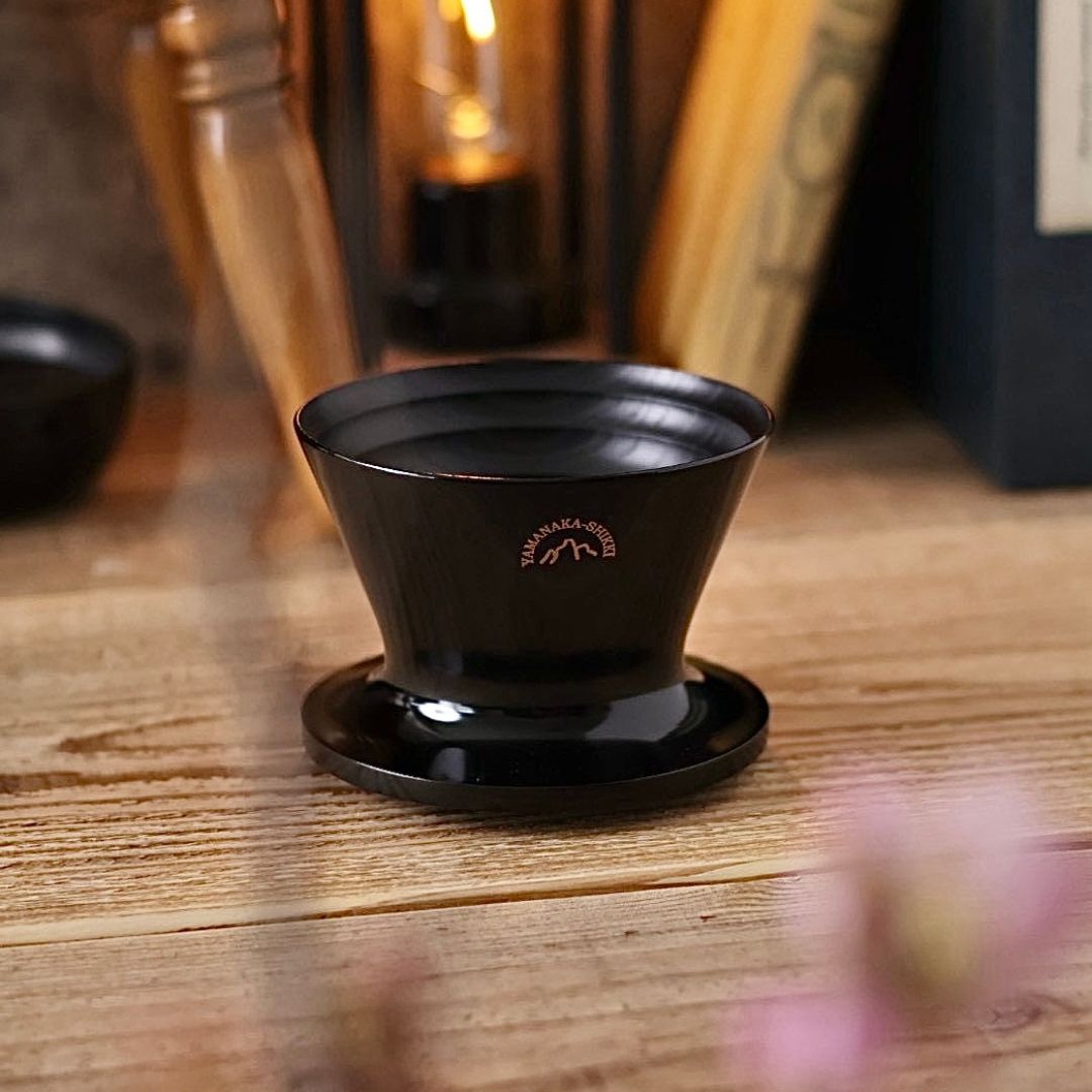 安清式木製ドリッパー「漆」1~2人用 ブラック×ブラック - 画像 (2)